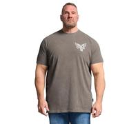 BadRhino Big & Tall Extra Long Acid Wash Falcon Graphic T-Shirt - Men's - Plus Size Curve Brown