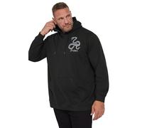 BadRhino Big & Tall 'Freedom' Snake Graphic Print Hoodie - Men's - Plus Size Curve Black