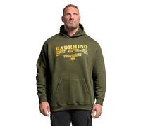 BadRhino Big & Tall Green Military Print Hoodie - Men's - Plus Size Curve