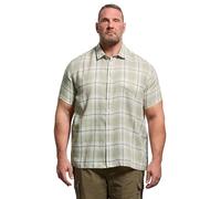 BadRhino Big & Tall Green Textured Check Print Shirt - Men's - Plus Size Curve