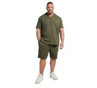 BadRhino Big & Tall Green Textured Jersey Shorts - Men's - Plus Size Curve