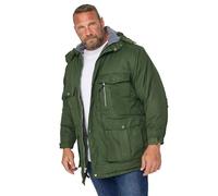 BadRhino Big & Tall Grey & Black Fleece Lined Hooded Coat - Men's - Plus Size Curve