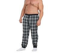 BadRhino Big & Tall Grey Check Print Pyjama Trousers - Men's - Plus Size Curve