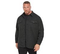BadRhino Big & Tall Grey Premium Button Down Shacket - Men's - Plus Size Curve
