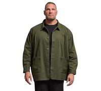 BadRhino Big & Tall Khaki Green Overshirt - Men's - Plus Size Curve