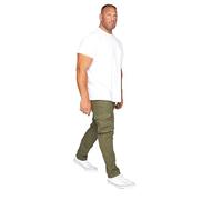 BadRhino Big & Tall Khaki Stretch Cargo Trousers - Men's - Plus Size Curve