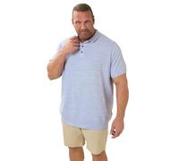 BadRhino Big & Tall Knitted Polo Shirt - Men's - Plus Size Curve Light Blue