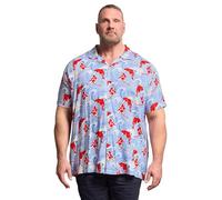 BadRhino Big & Tall Koi Fish Print Shirt - Men's - Plus Size Curve Blue