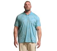 Badrhino Big & Tall Leaf Print Polo Shirt - Men's - Plus Size Curve