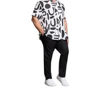 BadRhino Big & Tall Linen Formal Trousers - Men's - Plus Size Curve Black