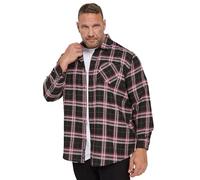 BadRhino Big & Tall Long Sleeve Check Shirt - Men's - Plus Size Curve Black