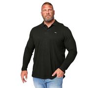 BadRhino Big & Tall Long Sleeve Core Polo Shirt - Men's - Plus Size Curve Black