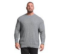BadRhino Big & Tall Mustard Crew Neck Knitted Jumper - Men's - Plus Size Curve