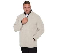 BadRhino Big & Tall Natural Brown Quarter Zip Jumper - Men's - Plus Size Curve