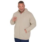 BadRhino Big & Tall Natural Diamond Quilted Zip Through Hoodie - Men's - Plus Size Curve Brown
