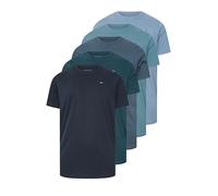 BadRhino Big & Tall Navy Blue 5 Pack Extra Long T-Shirts - Men's - Plus Size Curve