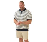 BadRhino Big & Tall Navy Blue & Knitted Polo Shirt - Men's - Plus Size Curve