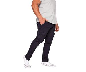 BadRhino Big & Tall Navy Stretch Combat Cargo Trousers - Men's - Plus Size Curve