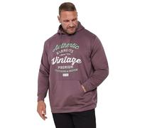 BadRhino Big & Tall Plum 'Authentic Vintage' Graphic Hoodie - Men's - Plus Size Curve Purple