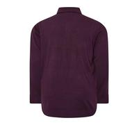 BadRhino Big & Tall Purple Cable Knit Polo Shirt - Men's - Plus Size Curve