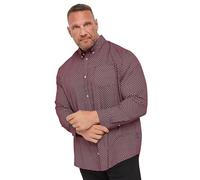 Geometric Print Party Shirt BadRhino Burgundy 4XL