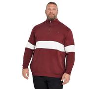 BadRhino Big & Tall Red Quarter Zip Sweatshirt - Men's - Plus Size Curve