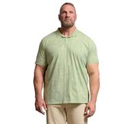 BadRhino Big & Tall Sage Green Leaf Print Polo Shirt - Men's - Plus Size Curve