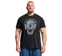 BadRhino Big & Tall Skull & Headphone Graphic T-Shirt - Men's - Plus Size Curve Black