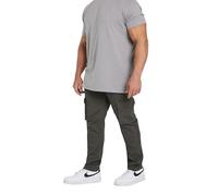 BadRhino Big & Tall Slate Grey Stretch Cargo Trousers - Men's - Plus Size Curve