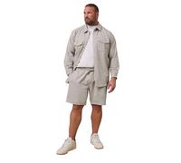 BadRhino Big & Tall Stone Grey Textured Jersey Shorts - Men's - Plus Size Curve