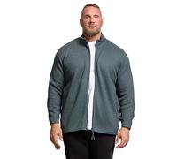 BadRhino Big & Tall Stormy Zip Through Textured Fleece Jacket - Men's - Plus Size Curve Blue