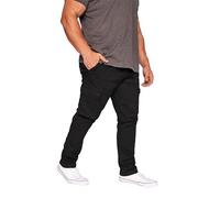 BadRhino Big & Tall Stretch Cargo Trousers - Men's - Plus Size Curve Black
