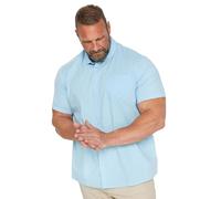 BadRhino Big & Tall Stretch Short Sleeve Shirt - Men's - Plus Size Curve Light Blue