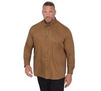 BadRhino Big & Tall Tan Long Sleeve Oxford Shirt - Men's - Plus Size Curve