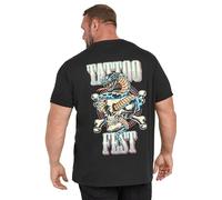 BadRhino Big & Tall 'Tattoo Fest' Graphic Print T-Shirt - Men's - Plus Size Curve Black