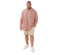 BadRhino Big & Tall Textured Check Print Shirt - Men's - Plus Size Curve Pink