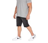 BadRhino Big & Tall Washed Denim Shorts - Men's - Plus Size Curve Black