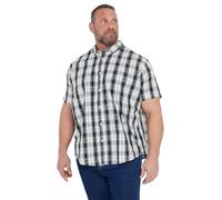 BadRhino Big & Tall & White Short Sleeve Check Shirt - Men's - Plus Size Curve