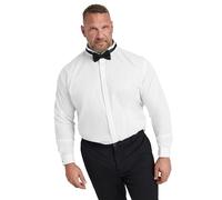 BadRhino Big & Tall Wing Collar Formal Shirt - Men's - Plus Size Curve White
