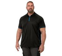BadRhino Big & Tall Workwear Zip Polo Shirt - Men's - Plus Size Curve Black