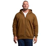 BadRhino Big & Tall Zip Through Hoodie - Men's - Plus Size Curve Brown