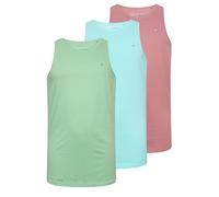 BadRhino Blue/Hemlock/Rose Pink 3 Pack Vests - Men's - Plus Size Curve