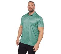 BadRhino Golf Big & Tall Floral Print Polo Shirt - Men's - Plus Size Curve Green