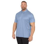 BadRhino Golf Big & Tall Geometric Print Polo Shirt - Men's - Plus Size Curve Blue