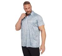 BadRhino Golf Big & Tall Marble Print Polo Shirt - Men's - Plus Size Curve Grey