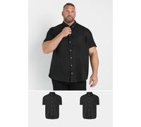 BadRhino Men's 2 Pack Poplin Shirts in Black | Size: 7-8XL BadRhino Black 7-8XL