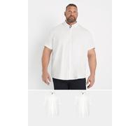 BadRhino Men's 2 Pack Poplin Shirts in White | Size: 7-8XL BadRhino White 7-8XL