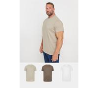 BadRhino Men's 3 Pack Core T-Shirts in White | Size: 5-6XL BadRhino White 5-6XL