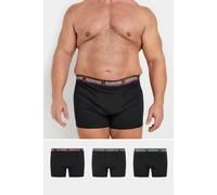 BadRhino Men's 3 Pack Graffiti Design Trunks in Black | Size: 7-8XL BadRhino Black 7-8XL