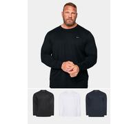 BadRhino Men's 3 Pack Long Sleeve T-Shirts in Black | Size: 3XL BadRhino Black 3XL